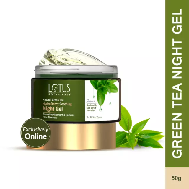 Lotus Botanicals Gel Notte Lenitivo Tè Verde Naturale Hydradetox (50 g)