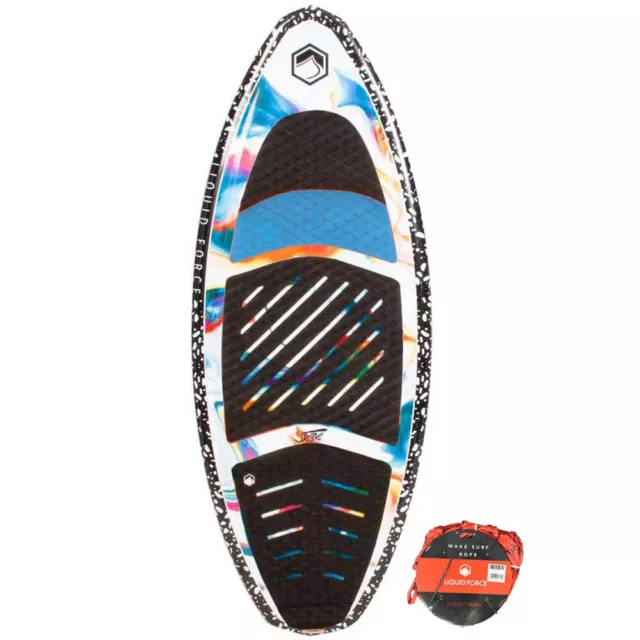 Liquid Force Boat Swami Wakesurf Board 2215955 | 5 Foot 8 Inch w/ Rope