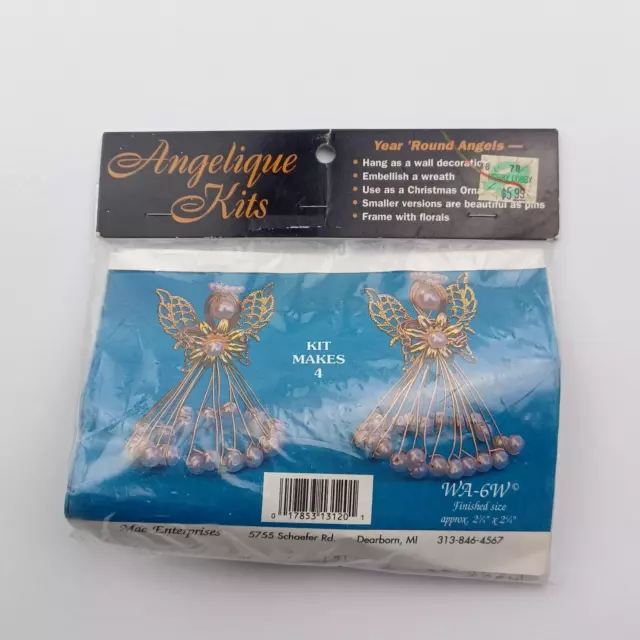 Angelique Angel Kit by Mac Enterprises Approx 2 1/4" x 2 1/4" Ornament Makes 4