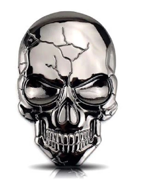 Auto Auto Camion 3D Metallo Testa Di Teschio Logo Emblema - Foto 3