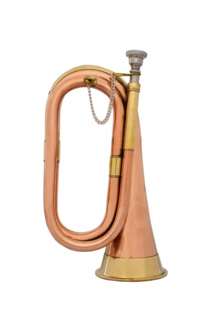 New Bugle Army,Scouts Made Of Pure Brass Copper Polish +Case+Mouthpiec