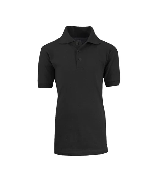 DDI 2290357 Boys&apos; Black School Uniform Polo Shirt - Size 14 Case of 36