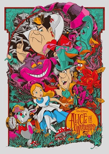 5D Full Diamond Painting Kits Disney Alice In Wonderland Art DIY Decor Gift UK