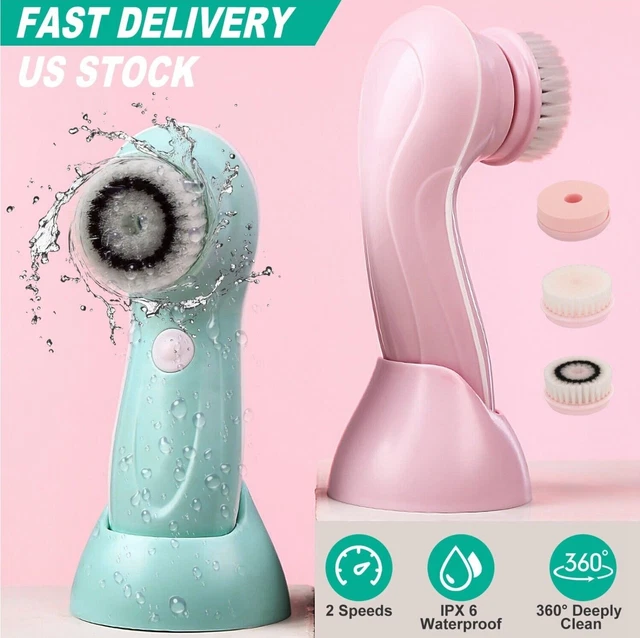 3IN1 RECHARGEABLE ELECTRIC Facial Cleansing Brush Set Face Body