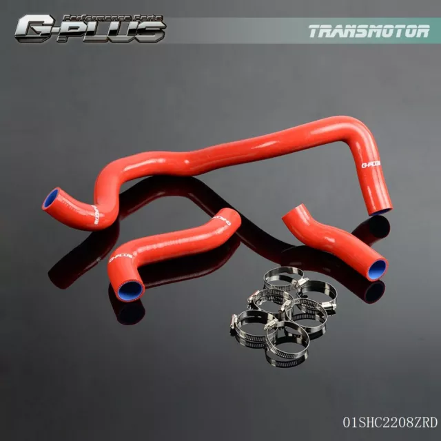 Silicone Radiator Coolant Hose Red Fit For VW Golf Bora Jetta MK4 IV 1.8T Turbo