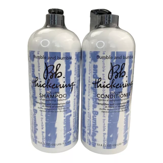 Bumble and Bumble Thickening Volume Shampoo & Conditioner Duo Set 33.8 Oz/ 1L