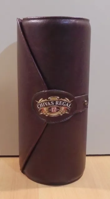 Chivas Regal Scotch Whisky 12 Years Old Advertisign Brown Leather Case Empty