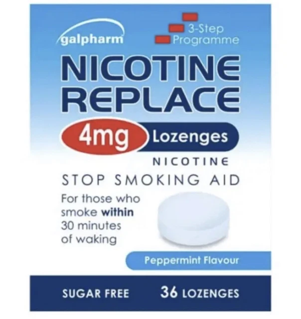 432 Nikotin ersetzen 4 mg Lutschtabletten zuckerfrei Pfefferminze Geschmack Galpharm (12x36)