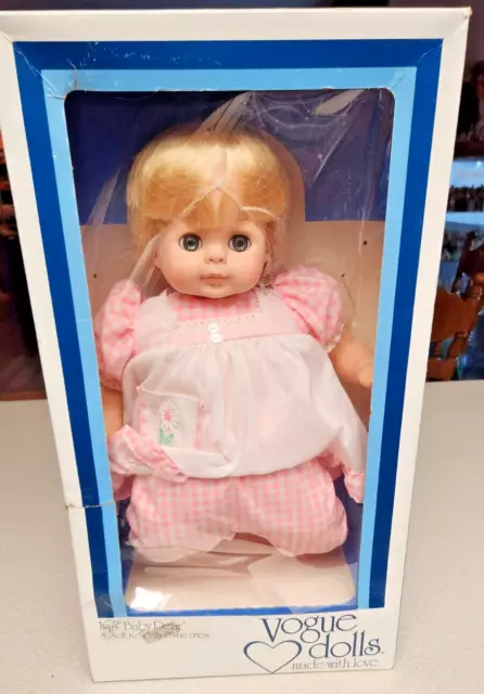 PRECIOUS VTG VOGUE BABY DEAR DOLL-1964-18” New in Box Cries Open Close Eyes