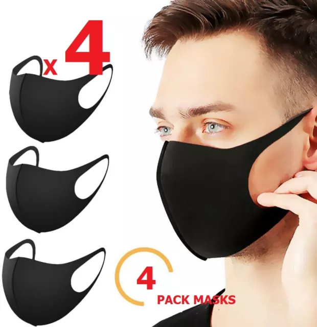 4x GREAT FIT unisex FACE MASK washable DUST POLLEN VIRUS PAINT POLLUTION GERM 2