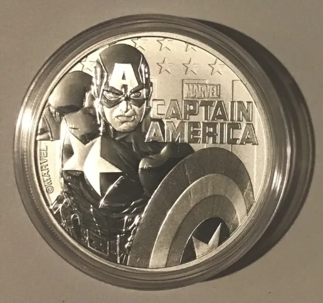 Silbermünze 999 1oz Marvel Captain America Tuvalu 2019 1 Dollar
