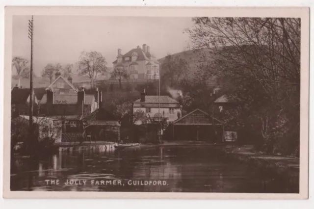 The Jolly Farmer Guildford Surrey RP Postcard, B683