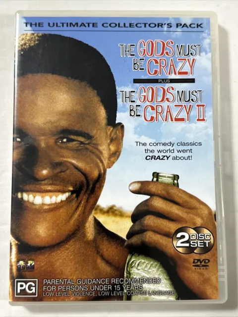 The Gods Must Be Crazy 1 & 2 DVD 2004 Region 4 Comedy Movie Bundle VGC Free Post