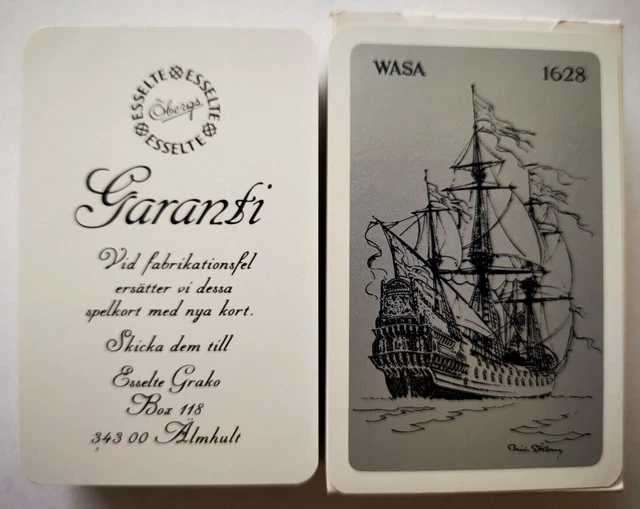 Vintage Playing Cards Obergs Sweden 52 & 2 Jokers & H & Box 1970 Uk Freepost 2
