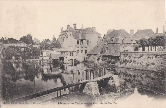 CPA 61 NORMANDIE Env. Bagnoles de l'Orne ALENCON Vue du Pont de la Sarthe 1904