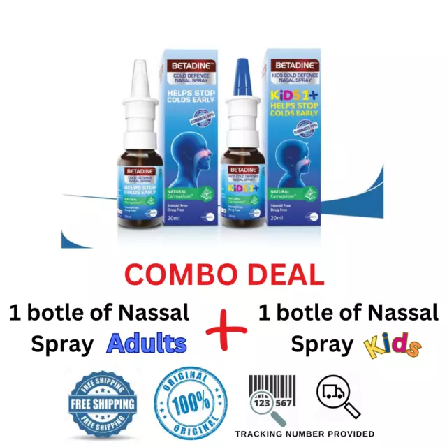 Betadine Cold Defense Spray Nasal 20 ml éprouvé pour lutter contre l'or et...