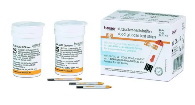 Beurer Blutzuckerteststreifen GL44 und GL50, 100 St