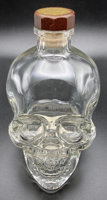 Crystal Head Vodka Skull 1st Edition empty bottle -  Decagon Wooden Cork & Lip