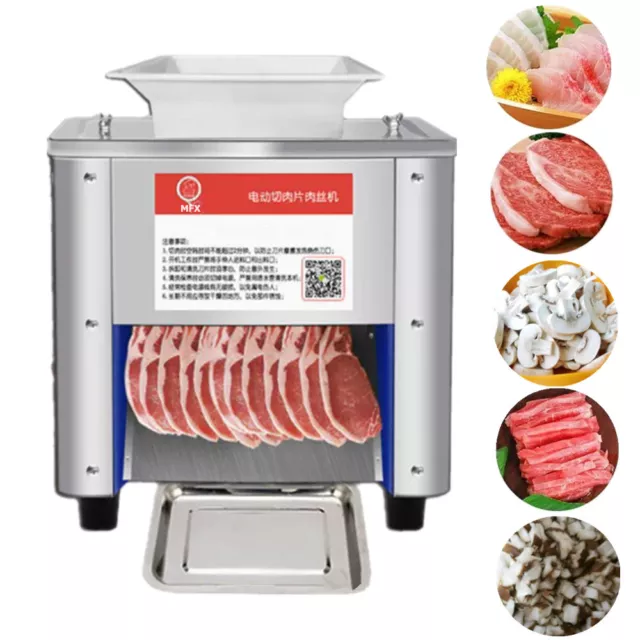 Commercial Meat Cutter Slicer Meat Shredding Flesh Machine Kitchen 850W 310r/min