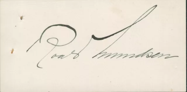 Roald Amundsen SIGNED AUTOGRAPHED Engraved Visiting Card South Pole Antarctica