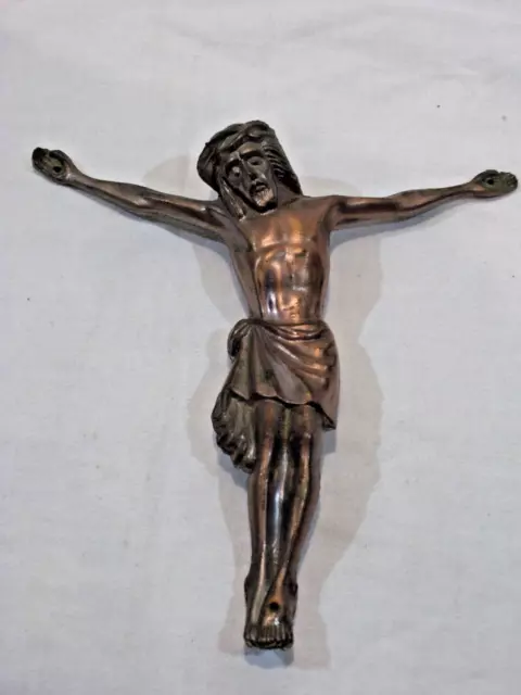 Jesus Christus Kreuzfigur Korpus Figur Skulptur „17“ für Kreuz Zinn- / Zink-Guss
