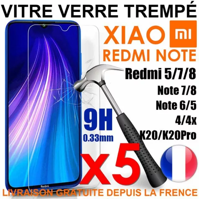 Verre Trempé Vitre Protection Ecran Redmi 10/9A/9C/Note 11 10 9/Pro/9s/Note 8/8T