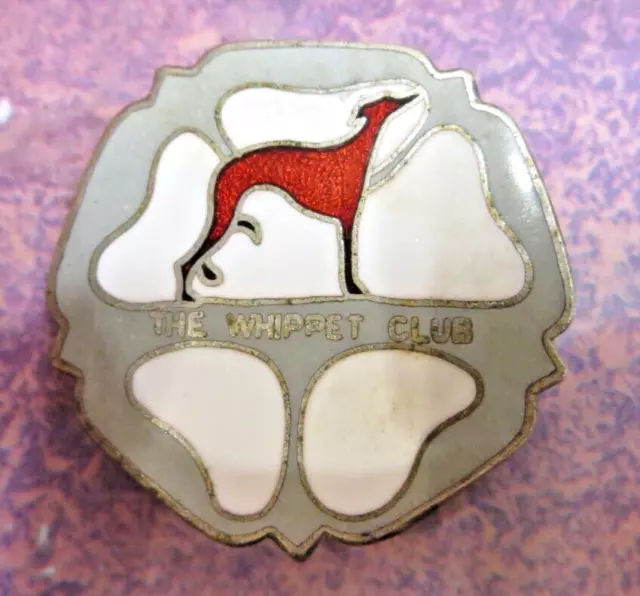 Vintage The Whippet Club Members Badge  Very Nice Condition