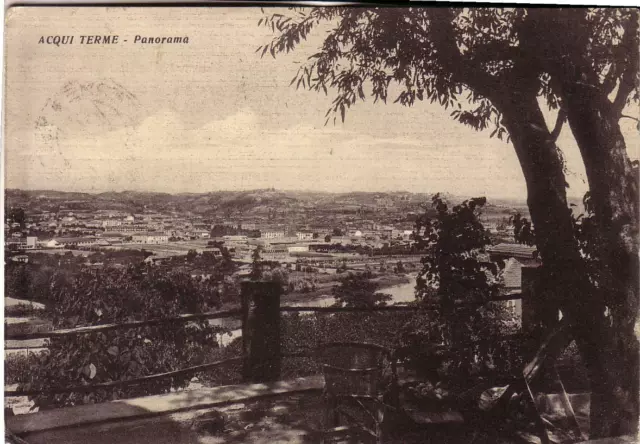 Cartolina Acqui  Terme Viaggiata 1955 Panorama    Regalo