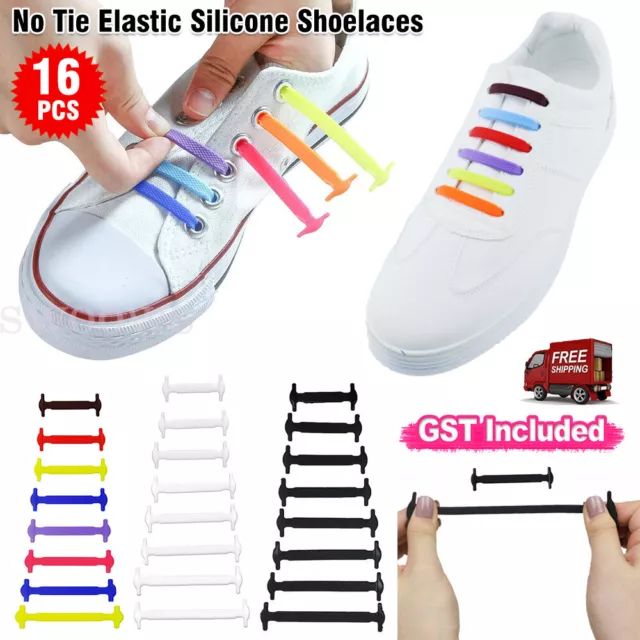 Easy Lazy No Tie Elastic Silicone Shoe Laces Cool Guy Sports Shoelaces Unisex