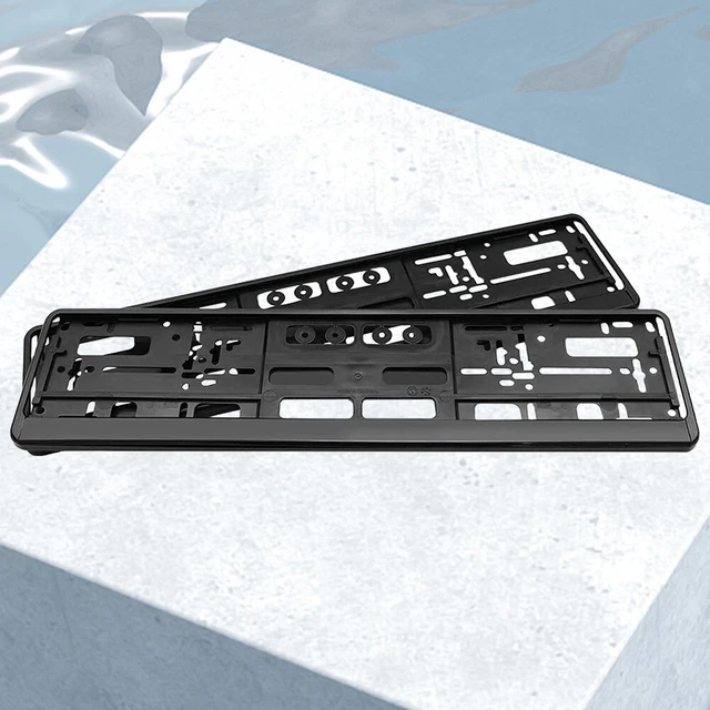 2Pcs License Plate Frame Covers Anti-corrosion Car Licence Plate Bracket Black