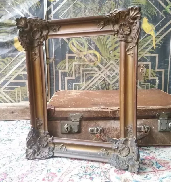 Antique Georgian Regency Gilt Gold Gesso Carved Baroque Picture Frame Reclaimed