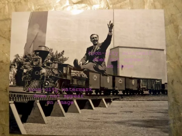 Walt Disney 1940's riding the Lilly Belle backyard Steam Train NEW 8x10 photo 3