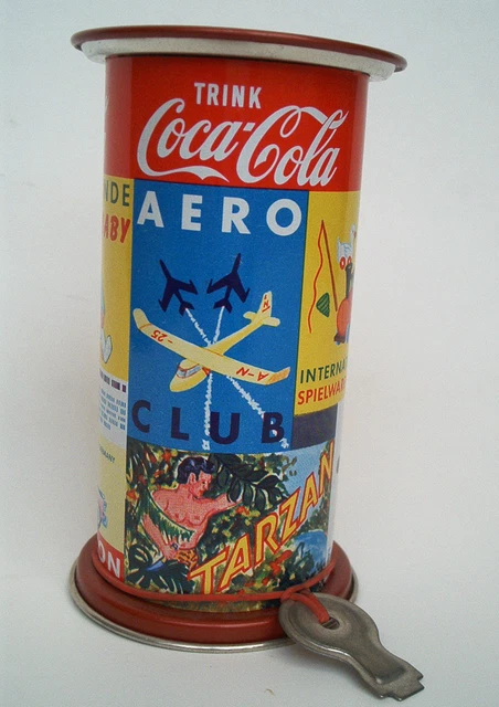 Nostalgie Litfaßsäule Coca Cola Tarzan Spielwaren Circus als Spardose Schlüssel Nostalgie Litfaßsäule Coca Cola Tarzan Spielwaren Circus als Spardose Schlüssel