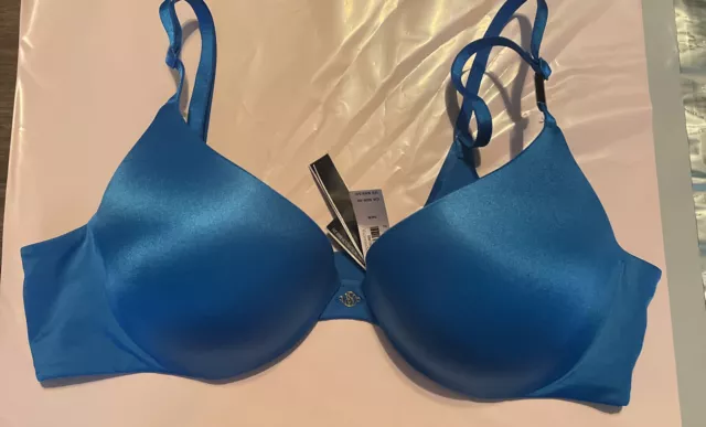 Victorias Secret So Obsessed Racerback Lace Adds 1.5 cup Push-up Bra Light  blue