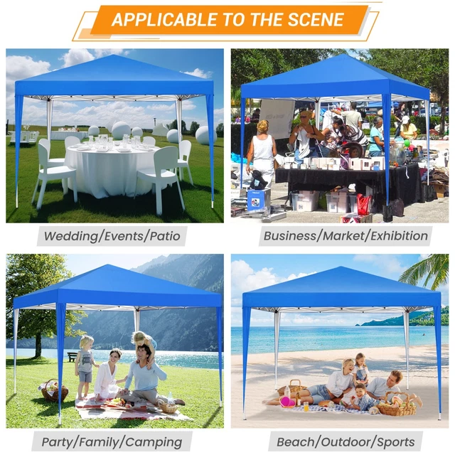 Pavillon 3x3m Wasserdicht Faltpavillon Pop Up Partyzelt Gartenzelt UV Schutz 50+