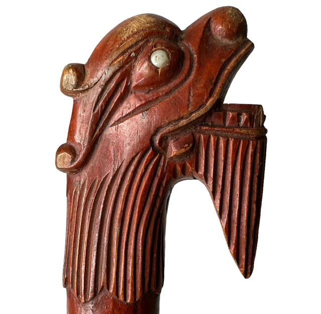 VINTAGE VIETNAM WAR Era Hand Carved Wooden Dragon Short Timers Swagger