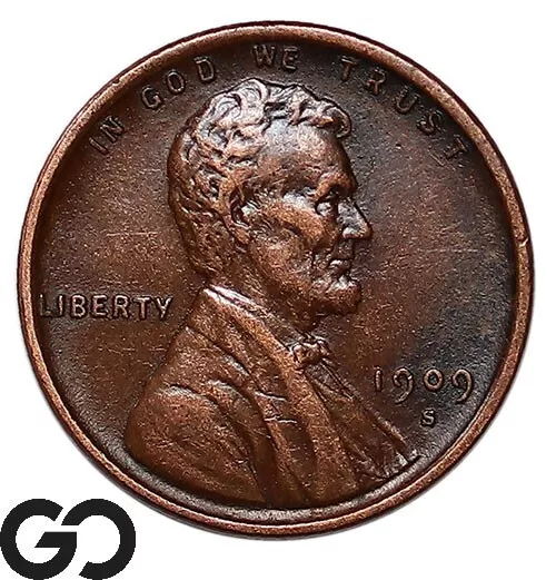 1909-S VDB Lincoln Cent Wheat Penny, Avidly Pursued Choice AU++ Key Date!