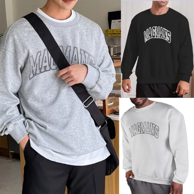 Men's Athletic Big Tall Pullover Sweatshirts Fleece Crewneck Sweatshirts Work US