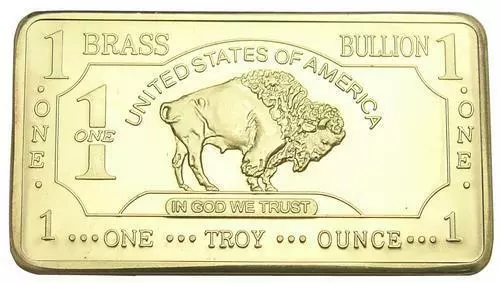 1 oz 999 Messing Brass USA American Buffalo 1 oz in Kapsel Rohstoff