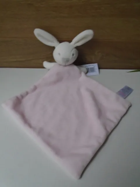 Nwt Matalan Pink White Bunny Soother Comforter Baby Soft Toy