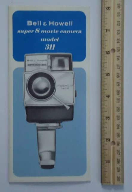 Bell & Howell Super 8 Movie Camera Model 311 Vintage Folder Poster Advertising