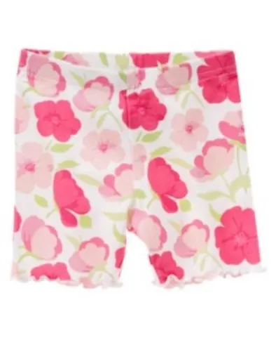 Gymboree Fairy Garden White Flower Bike Shorts 12 18 24 2T 3T 4T Nwt