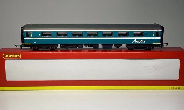 HORNBY R4137B ANGLIA Railways BR Mk2 1st Class Coach K 3358 - OO Gauge ...