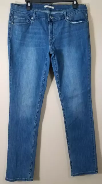 Levis 524 Skinny Jeans Women size 15 Stretch Blue Medium Wash Pants
