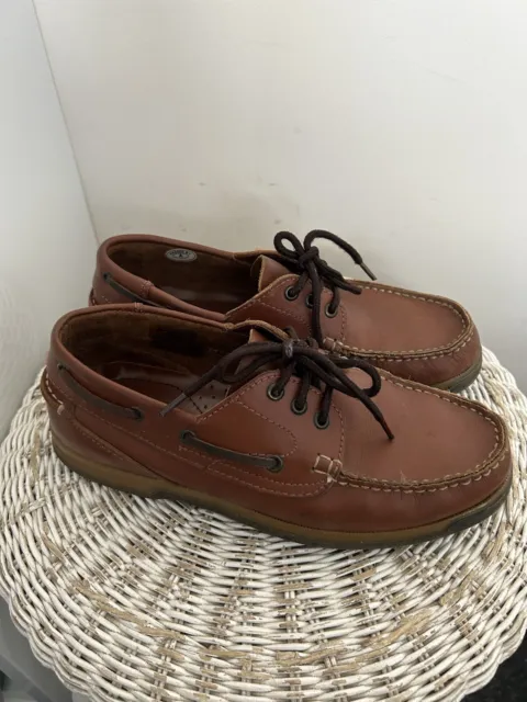 Samuel Windsor Hand Made Brown Leather Boat Deck Mens Shoes UK 6. MR20140