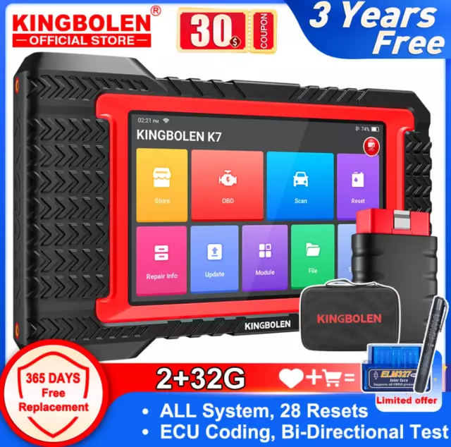 KINGBOLEN K7 Auto Full Diagnostic Bi-Directional Test Key Programming Scan Tool