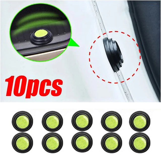 10PCS Car Reflective Anti-Shock Door Silicone Pads Hood Shock-Absorbing Gasket