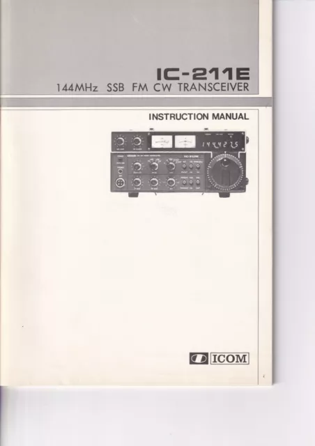 Instruction Manual für Icom IC-211 E in English