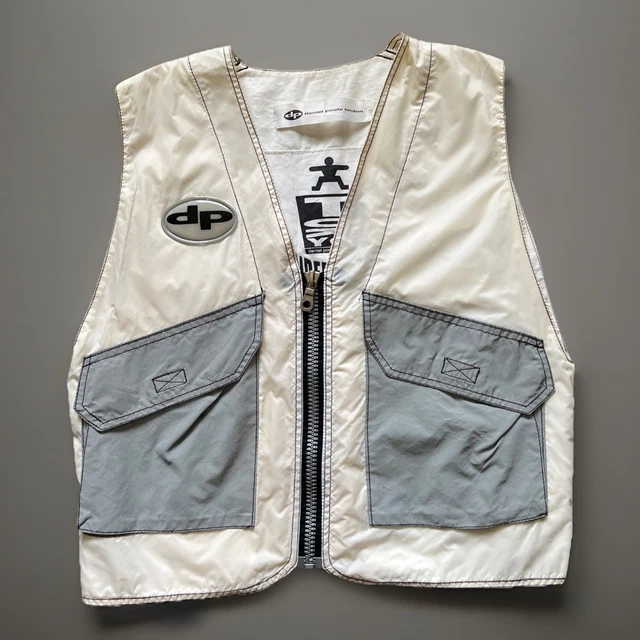90S DANIEL POOLE Utility Vest Deadstock Rave Alien Frog Skeleton