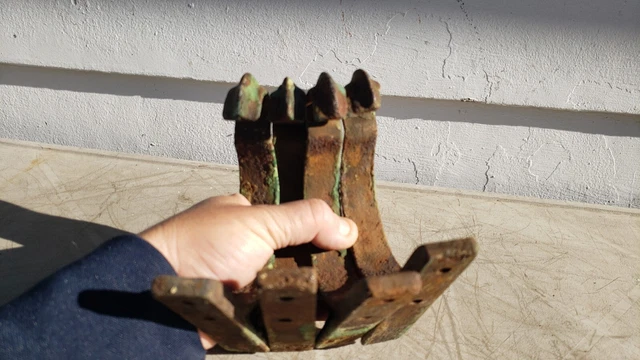 Antique cast iron hooks harness tack oars ser of 4 3